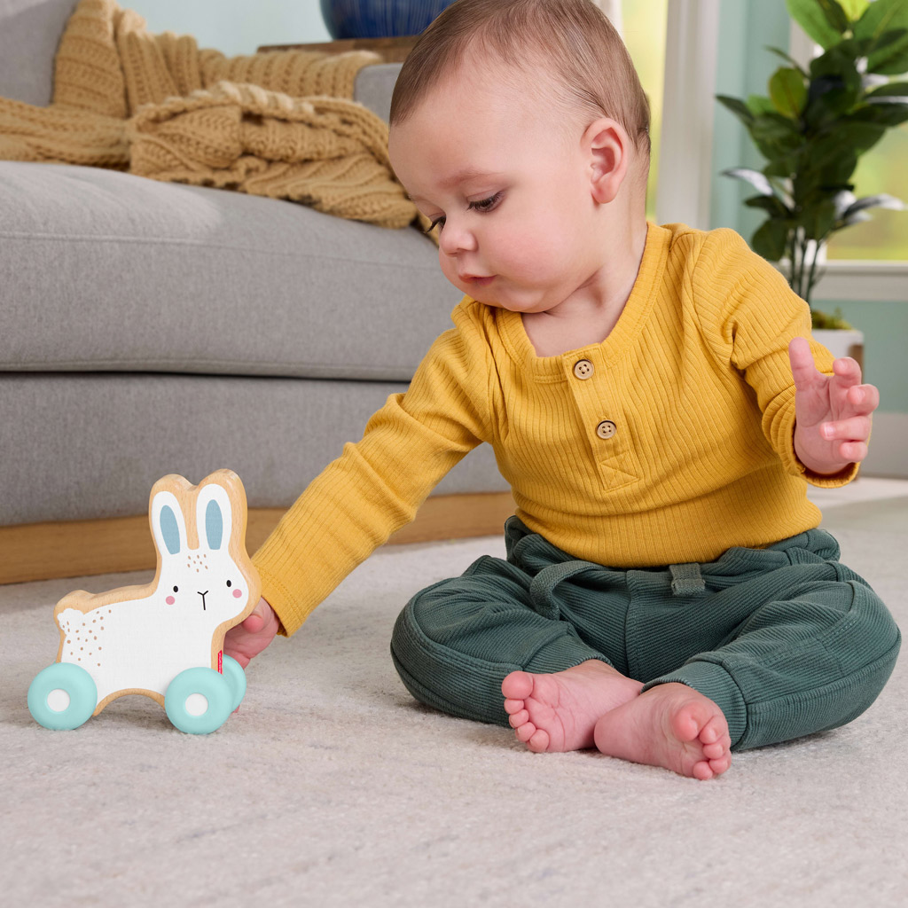 Fisher-Price: Дървено тили-толи зайче - Mattel изображение 3