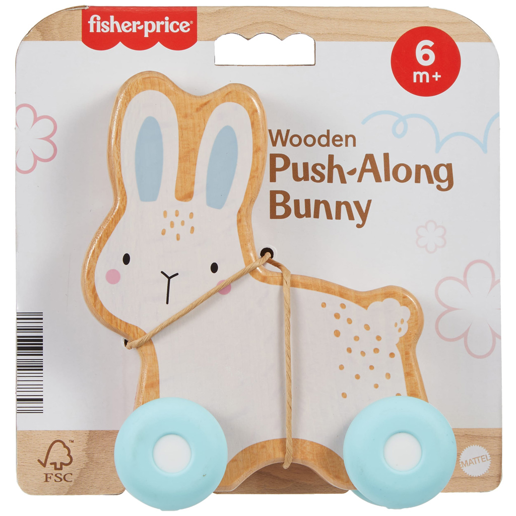 Fisher-Price: Дървено тили-толи зайче - Mattel изображение 1