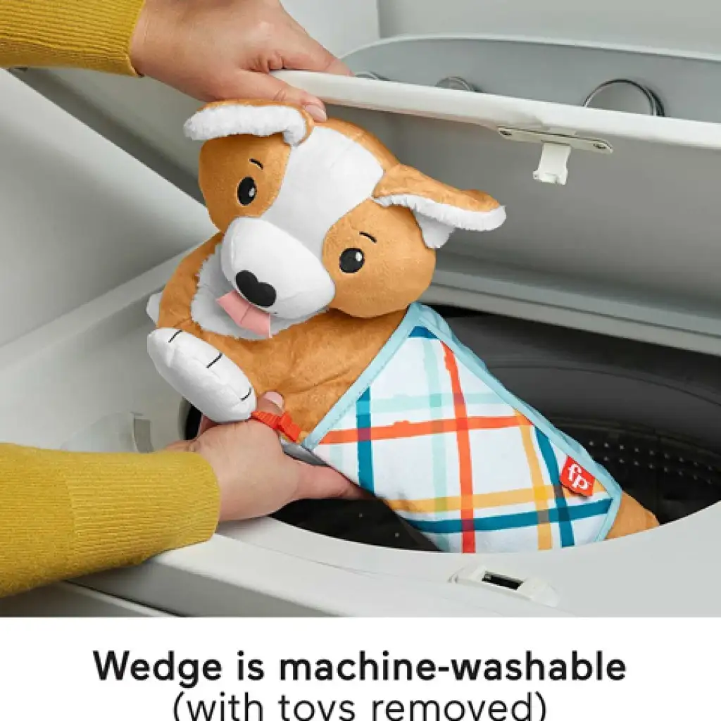 Fisher-Price: Кученце Коргий Нараствай с мен възглавница с дрънкалка, гризалка и огледало - Mattel изображение 3