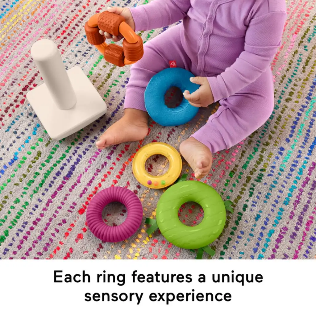 Fisher-Price: Сензорен Rock-A-Stack™ пирамидка с пръстени - Mattel изображение 4