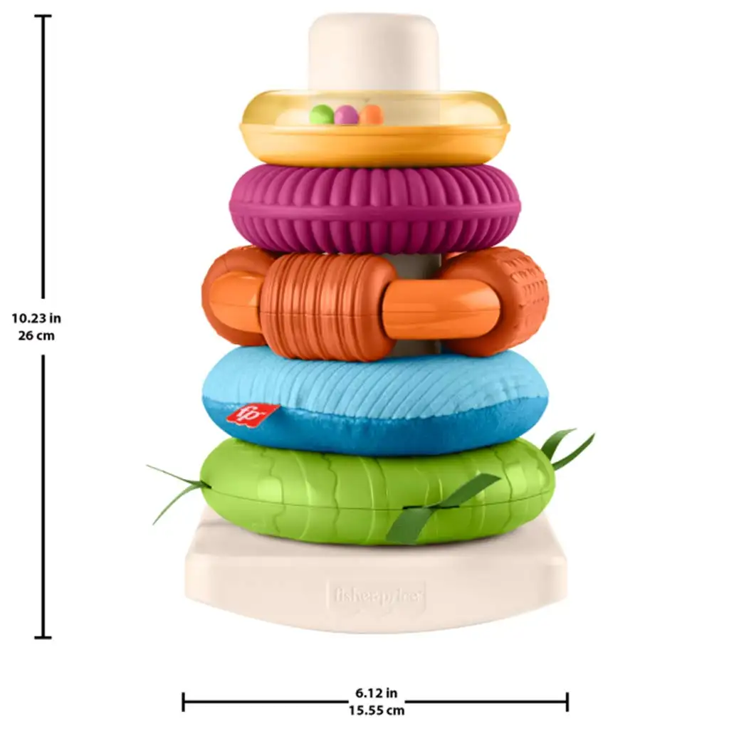Fisher-Price: Сензорен Rock-A-Stack™ пирамидка с пръстени - Mattel изображение 5