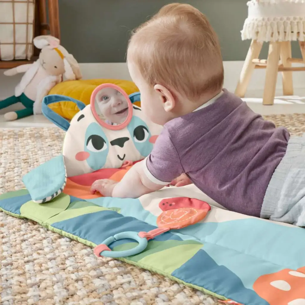 Fisher-Price: Сгъваемо детско килимче с панда - Mattel изображение 3