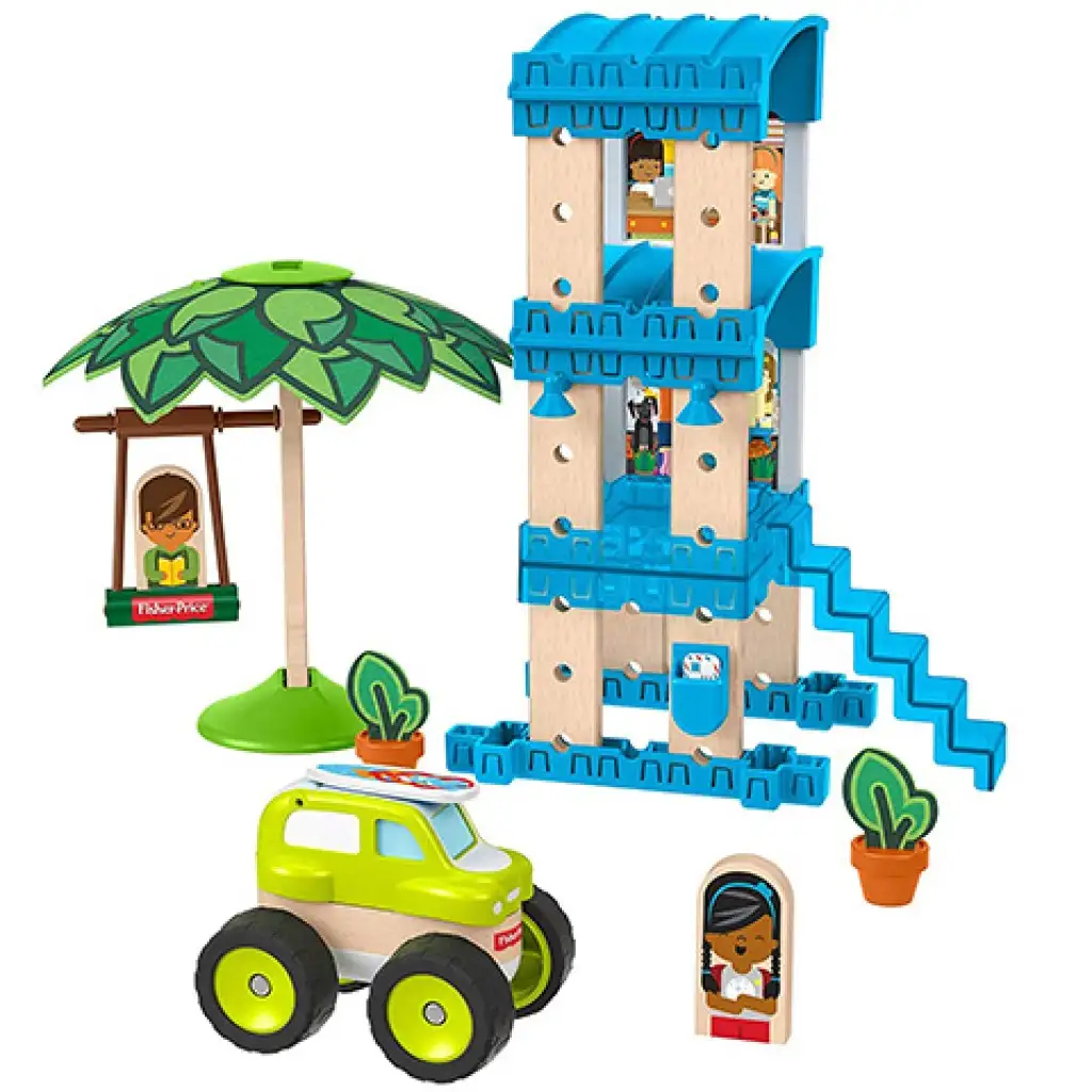 Fisher-Price: Wonder Makers морски бунгало строителен комплект 35бр - Mattel изображение 3