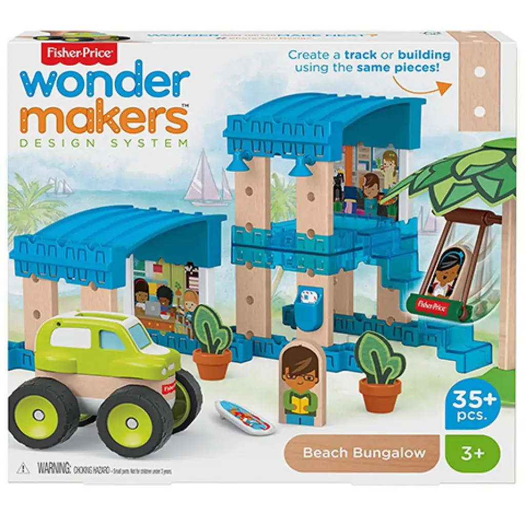 Fisher-Price: Wonder Makers морски бунгало строителен комплект 35бр - Mattel изображение 1