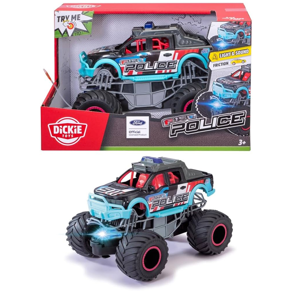 Ford F-150 Полицейски малък автомобил с светлина и звук - Dickie Toys изображение 1