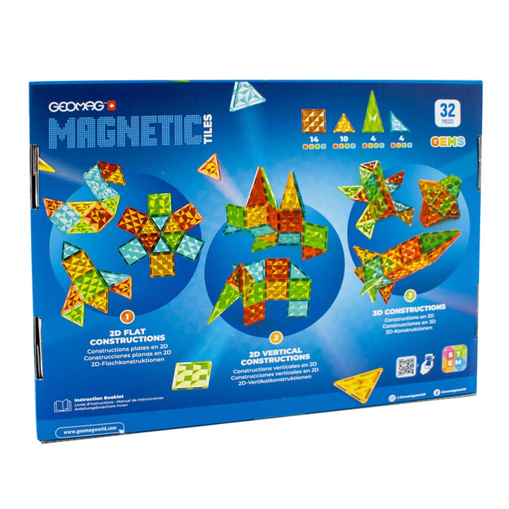 Geomag: Magnetic Tiles Gems Rocket 32бр. ракета комплект изображение 2