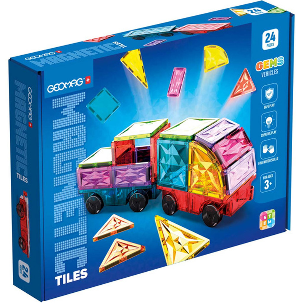 Geomag: Магнитни плочки Gems за магнитни строителни блокчета 24бр. комплект изображение 1