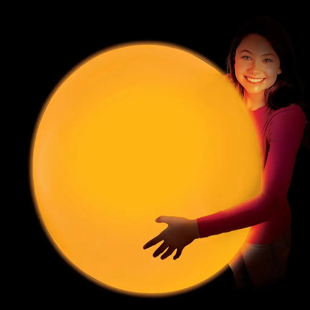 Glowzilla Wubble светеща балонна топка неоново оранжева 75 см изображение 2