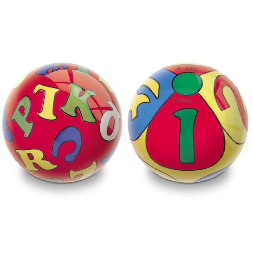 Гумена топка с букви и цифри 14см - Mondo Toys изображение 1