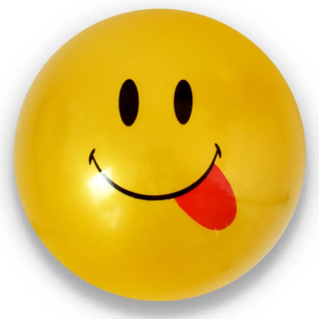 Гумена топка с Emoji мотиви в различни варианти 23см изображение 6