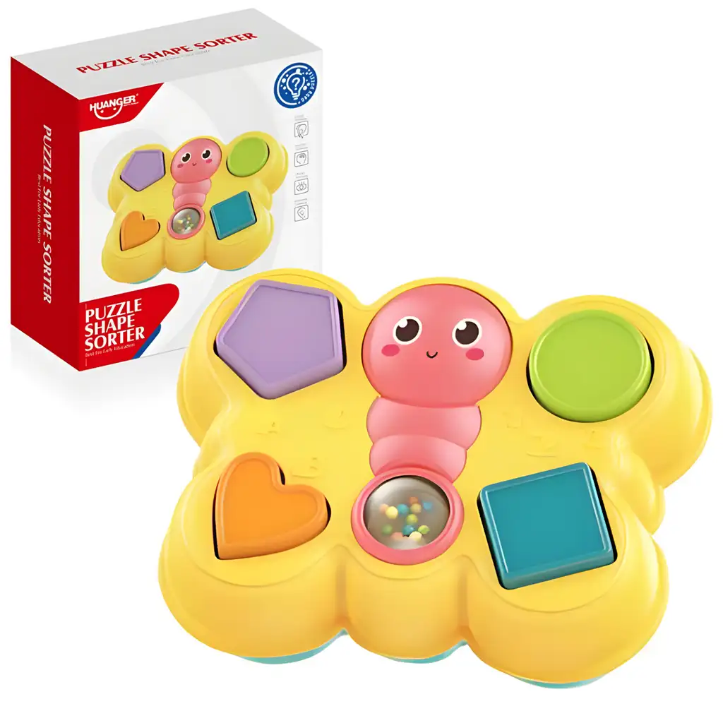 Happy World: Играчка за подреждане на форми пеперуда 19см изображение 1