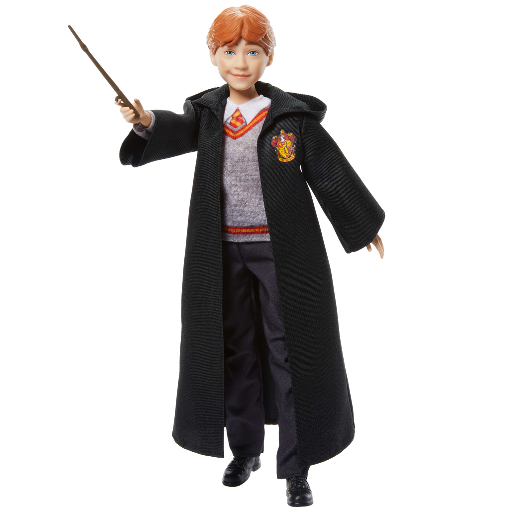 Хари Потър: Рон Уизли кукла с мантия и вълшебна пръчка - Mattel изображение 3