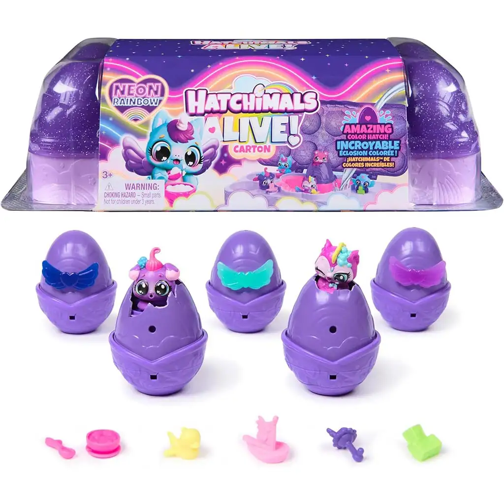 Hatchimals Alive!: Неонов дъгов яйцеклетка - Spin Master изображение 3