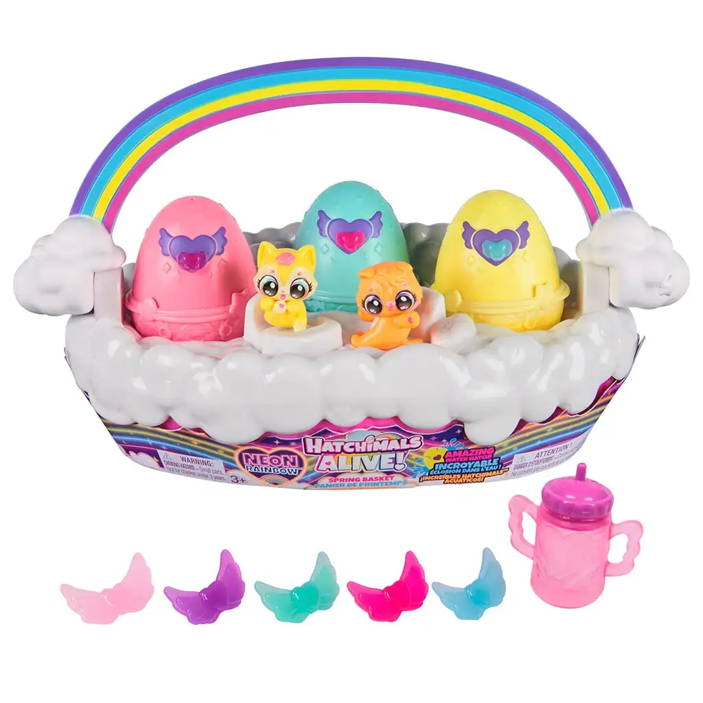 Hatchimals Alive!: Неоново дъгово пролетно кошничка комплект - Spin Master изображение 1