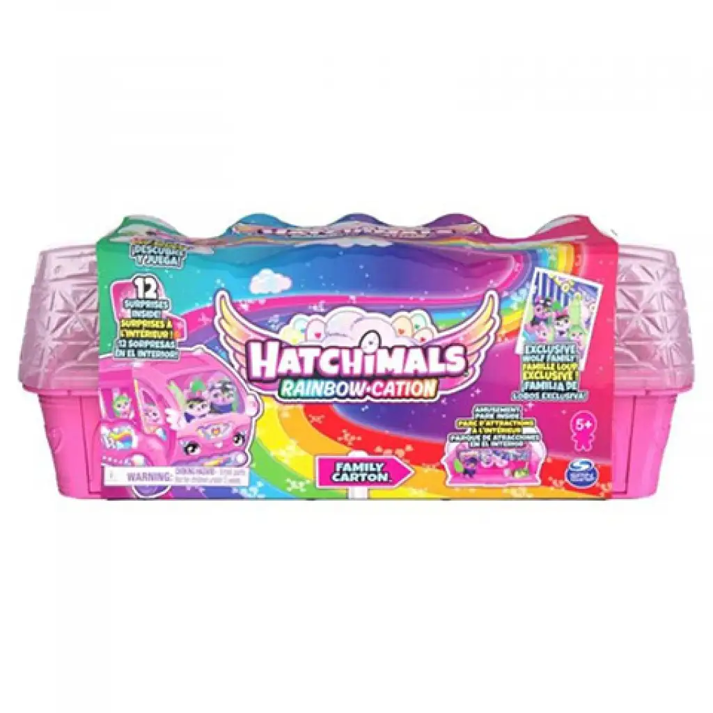 Hatchimals Rainbow Cation Семейство Картон Вълча семейство пакет - Spin Master изображение 1