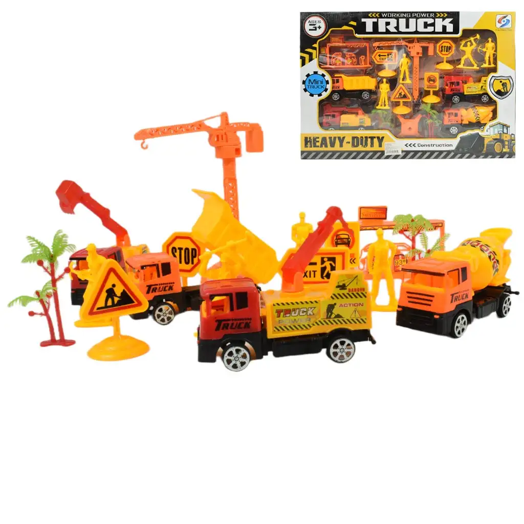 Heavy Duty: Играчка комплект за строителство с колички и аксесоари изображение 15
