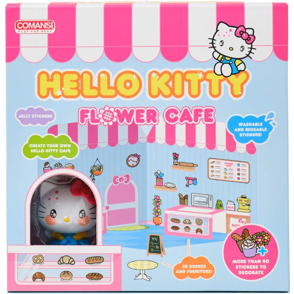 Hello Kitty Цветна Кафе фигура с матрицираща къща - Comansi изображение 2