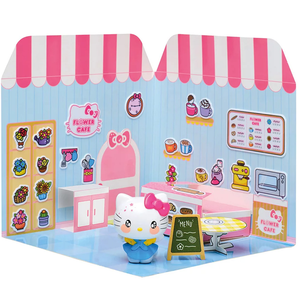 Hello Kitty Цветна Кафе фигура с матрицираща къща - Comansi изображение 3