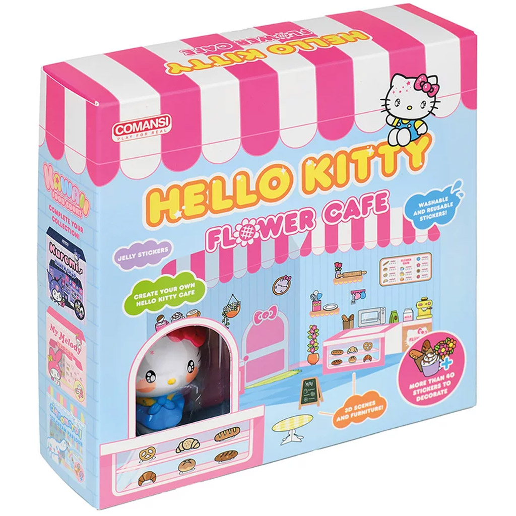 Hello Kitty Цветна Кафе фигура с матрицираща къща - Comansi изображение 1