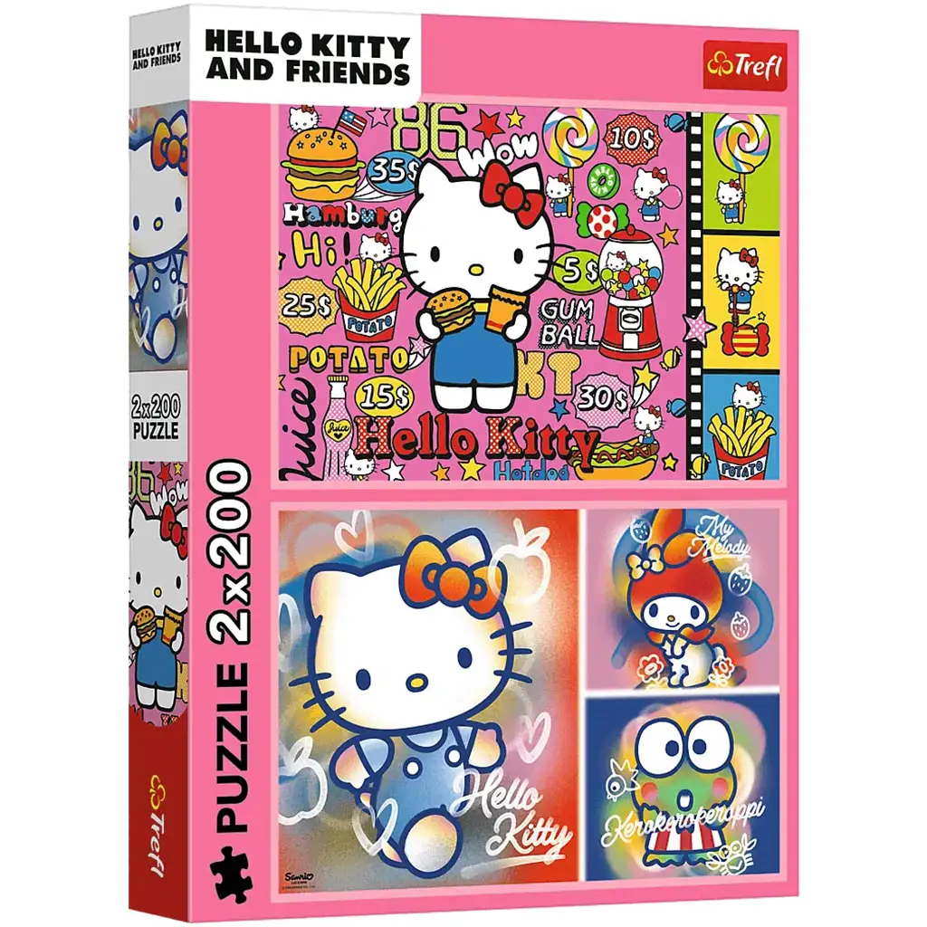 Hello Kitty и приятели 2x200 пъзел - Trefl изображение 1