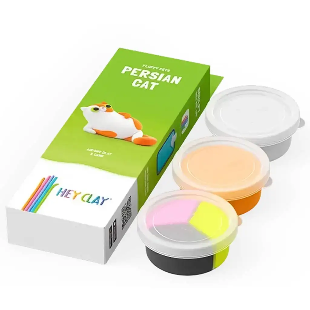 Hey Clay: Мек и пухкав персийски котка фигурка за моделиране изображение 2