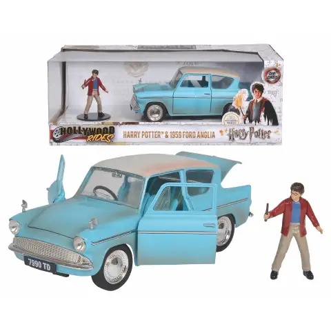 Hollywood Rides - Хари Потър: 1959 Ford Anglia метален автомобилен модел 1/24 - Simba Toys изображение 1