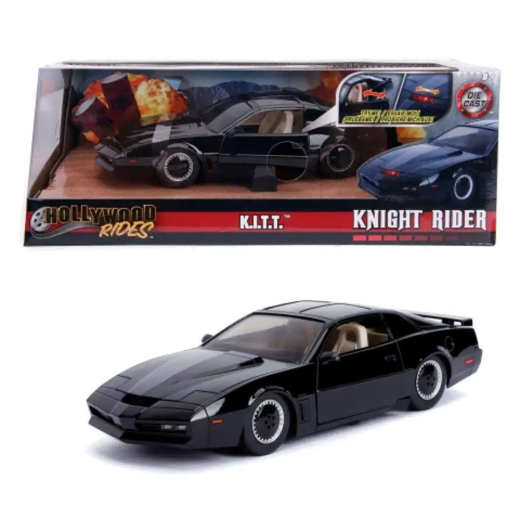 Hollywood Rides - Knight Rider: K.I.T.T. Knight 2000 метален автомобилен модел 1/24 - Simba Toys изображение 1