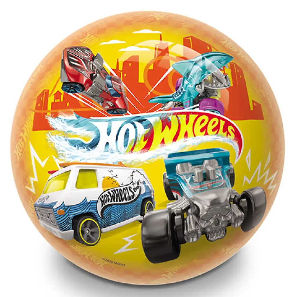 Hot Wheels 14см гумена топка - Mondo Toys изображение 2