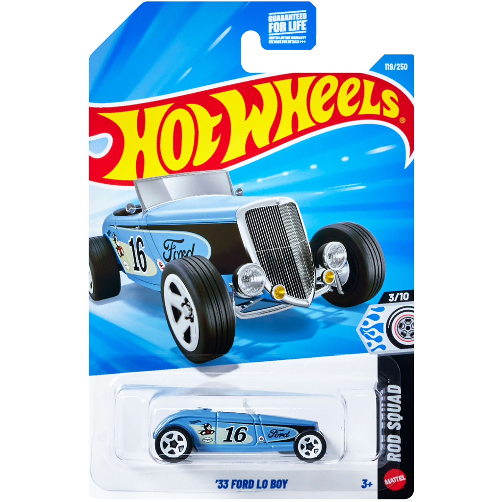 Hot Wheels: ’33 Ford Lo Boy малка кола 1/64 – Mattel изображение 1