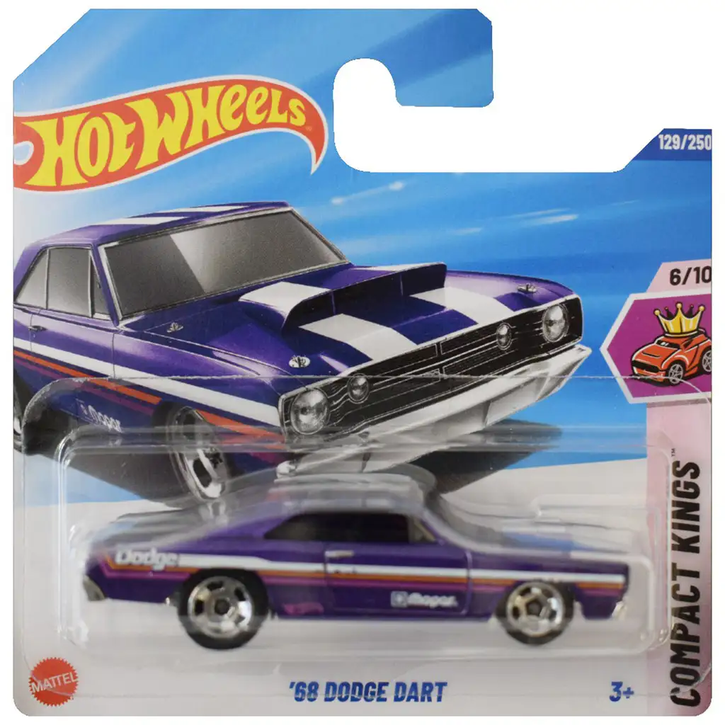 Hot Wheels: ’68 Dodge Dart малка кола 1/64 - Mattel изображение 1