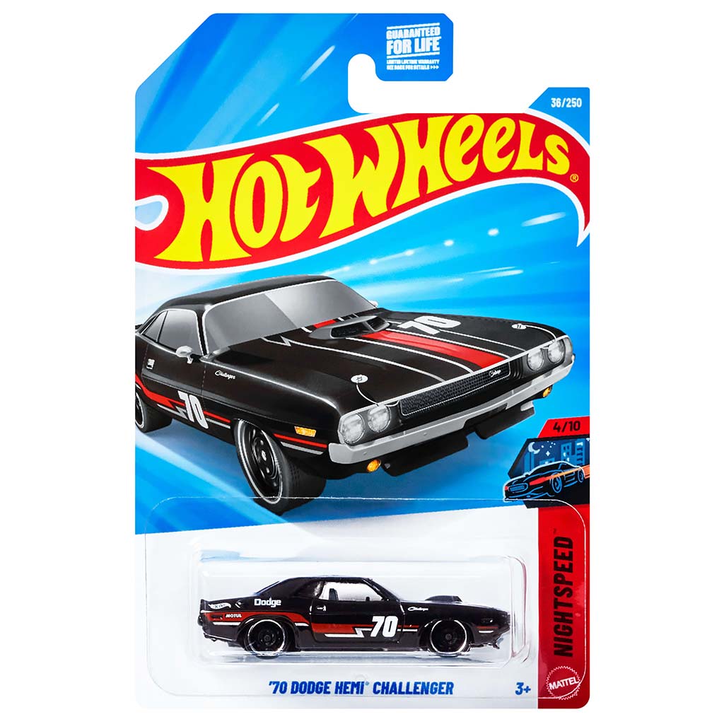 Hot Wheels: 70 Dodge Hemi Challenger количка 1/64 - Mattel изображение 1