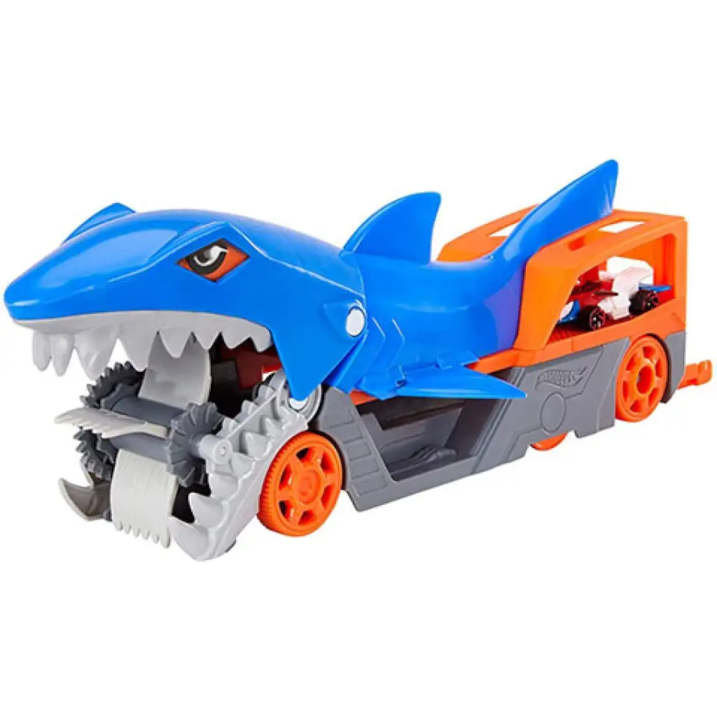 Hot Wheels: Автомобилоядец акула комплект с количка - Mattel изображение 2
