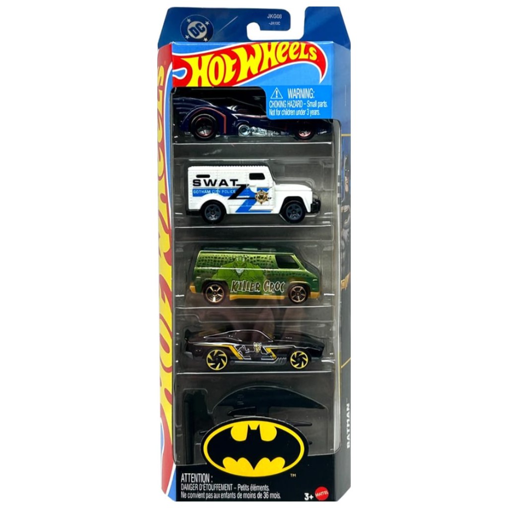 Hot Wheels: Batman превозни средства комплект от 5 малки коли - Mattel изображение 1