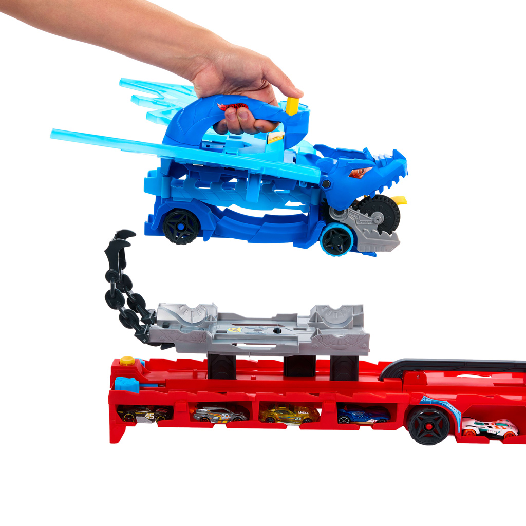 Hot Wheels City: Драконоподобен автомобилен транспортьор - Mattel изображение 3