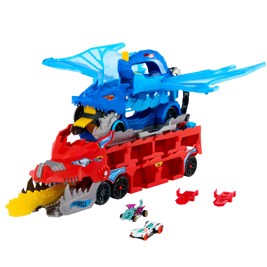 Hot Wheels City: Драконоподобен автомобилен транспортьор - Mattel изображение 4