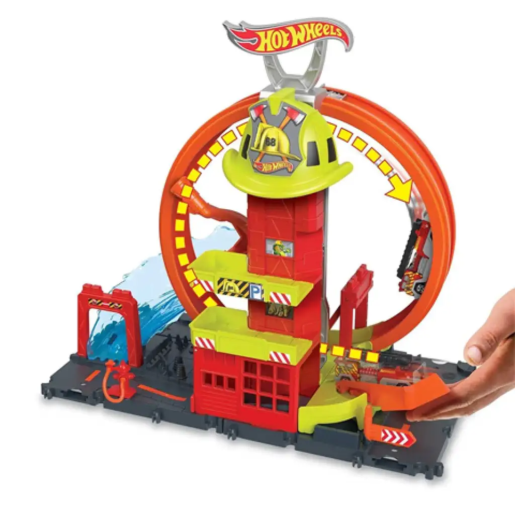 Hot Wheels City: Пожарна станция комплект - Mattel изображение 2