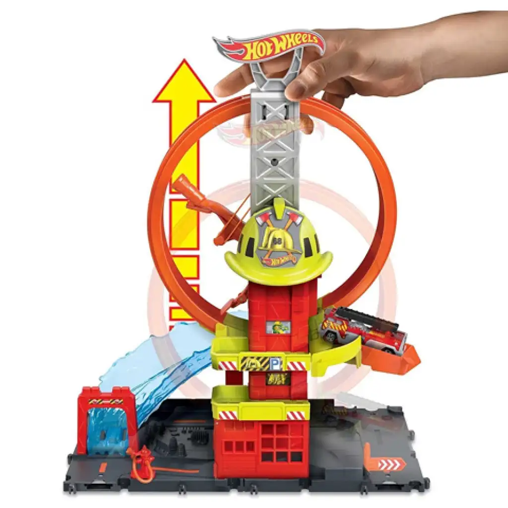 Hot Wheels City: Пожарна станция комплект - Mattel изображение 3