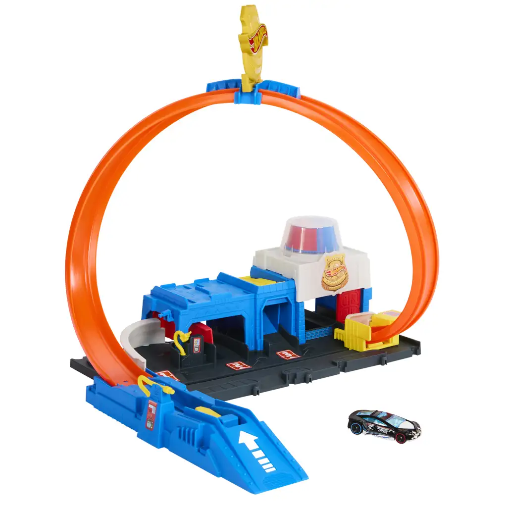 Hot Wheels City: Супер полицейски участък с количка - Mattel изображение 2