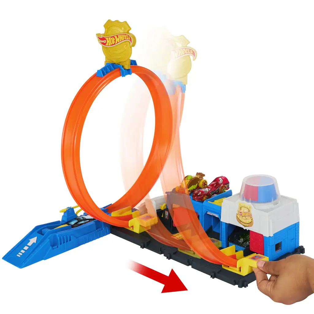 Hot Wheels City: Супер полицейски участък с количка - Mattel изображение 3