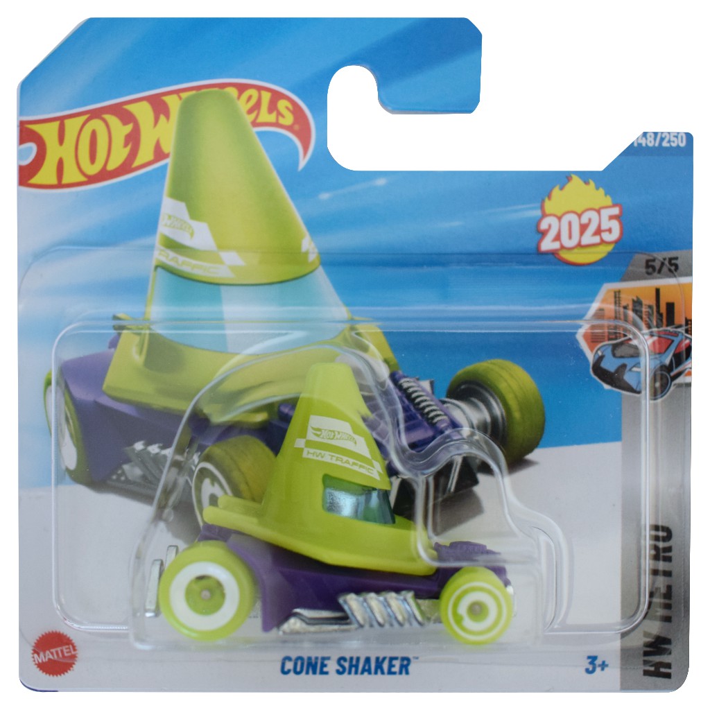 Hot Wheels: Cone Shaker зелено малко автомобилче 1/64 - Mattel изображение 1