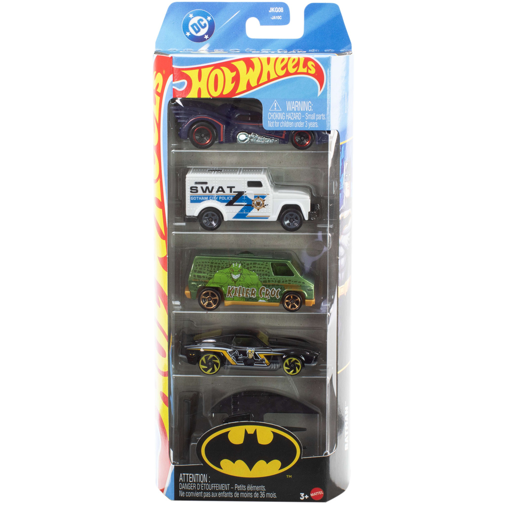 Hot Wheels: DC Batman комплект от 5 малки коли 1/64 – Mattel изображение 1