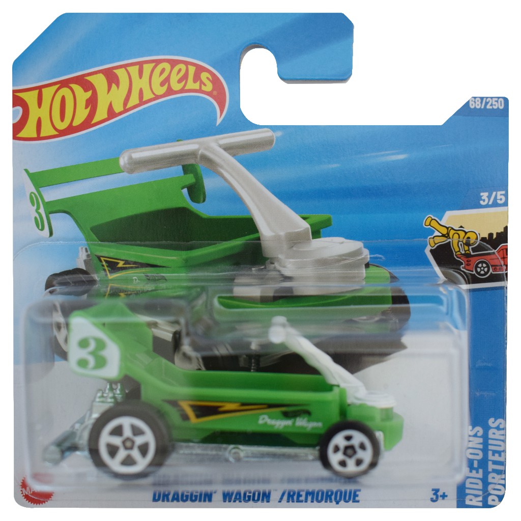 Hot Wheels: Draggin Wagon зелено малко автомобилче 1/64 - Mattel изображение 1