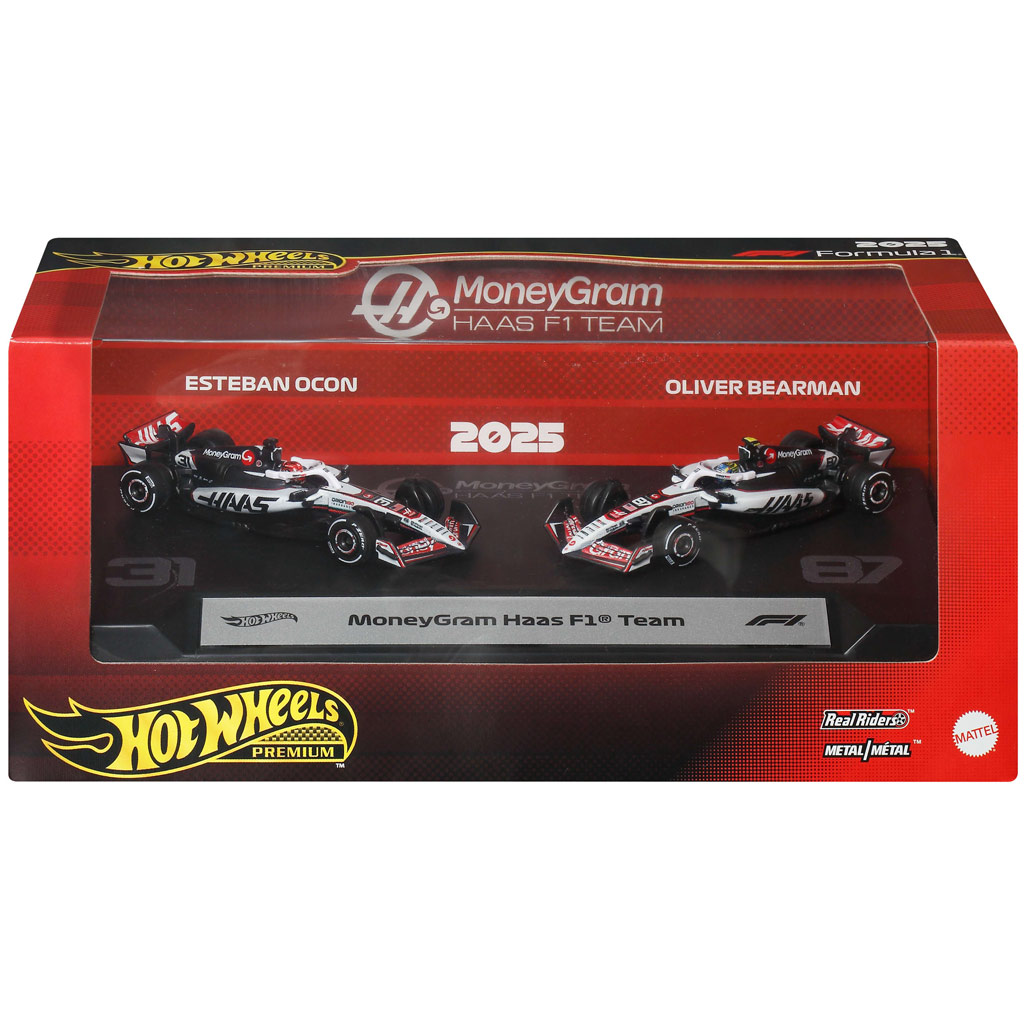 Hot Wheels F1 Малка кола 2-ри пакет - Haas: Ocon + Bearman - Mattel изображение 1