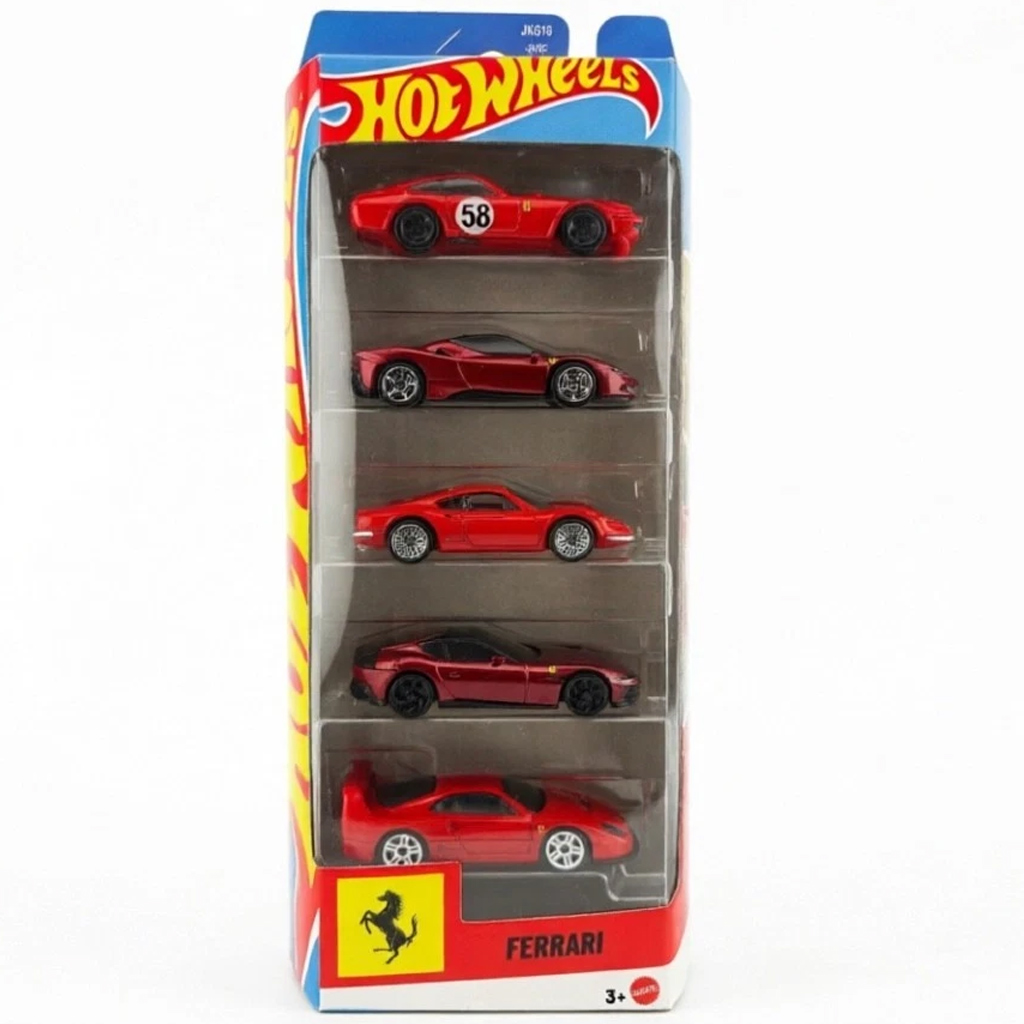 Hot Wheels Ferrari 5 части комплект малки коли 1/64 – Mattel изображение 1