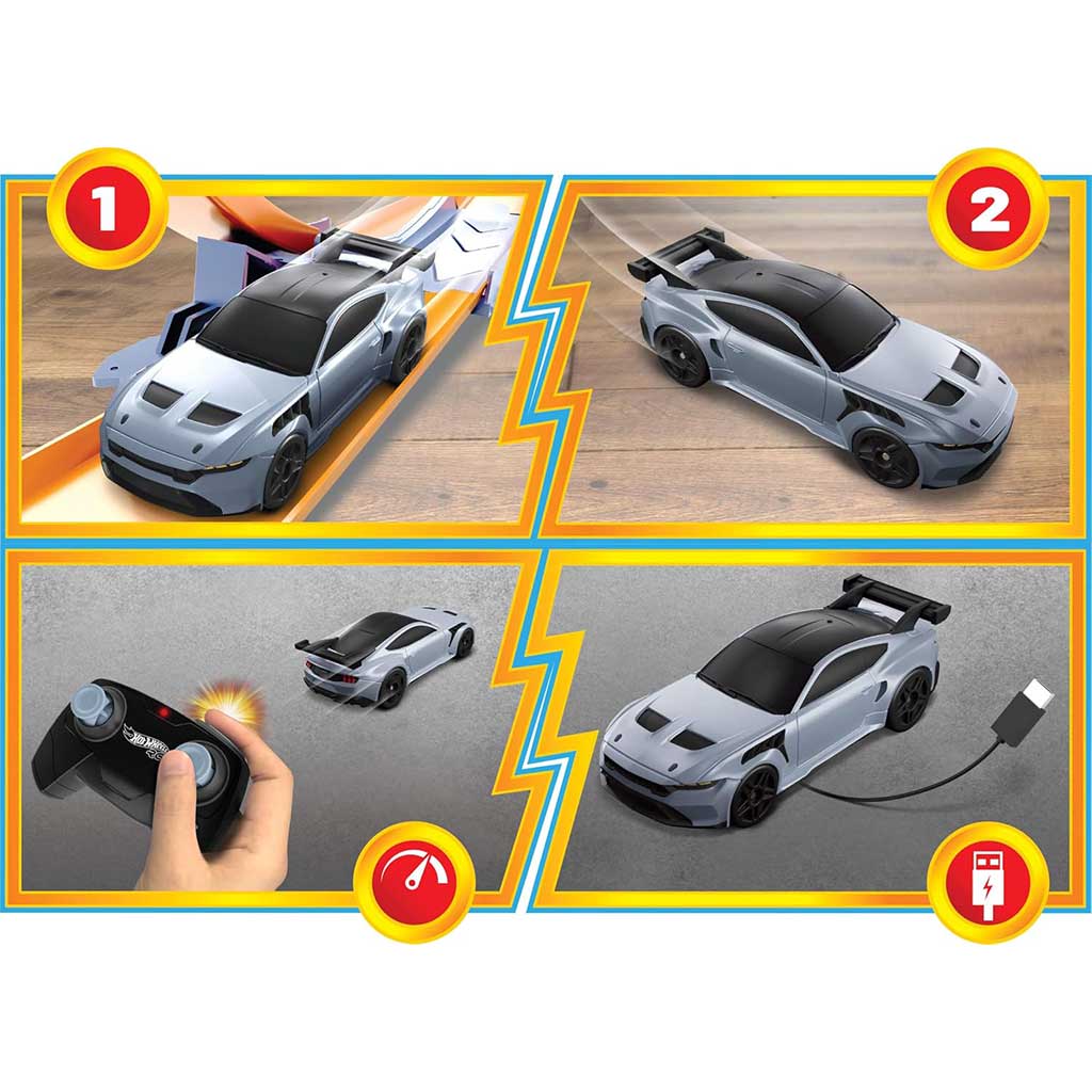 Hot Wheels: Ford Mustang GTD дистанционно управлявана количка - Mattel изображение 4
