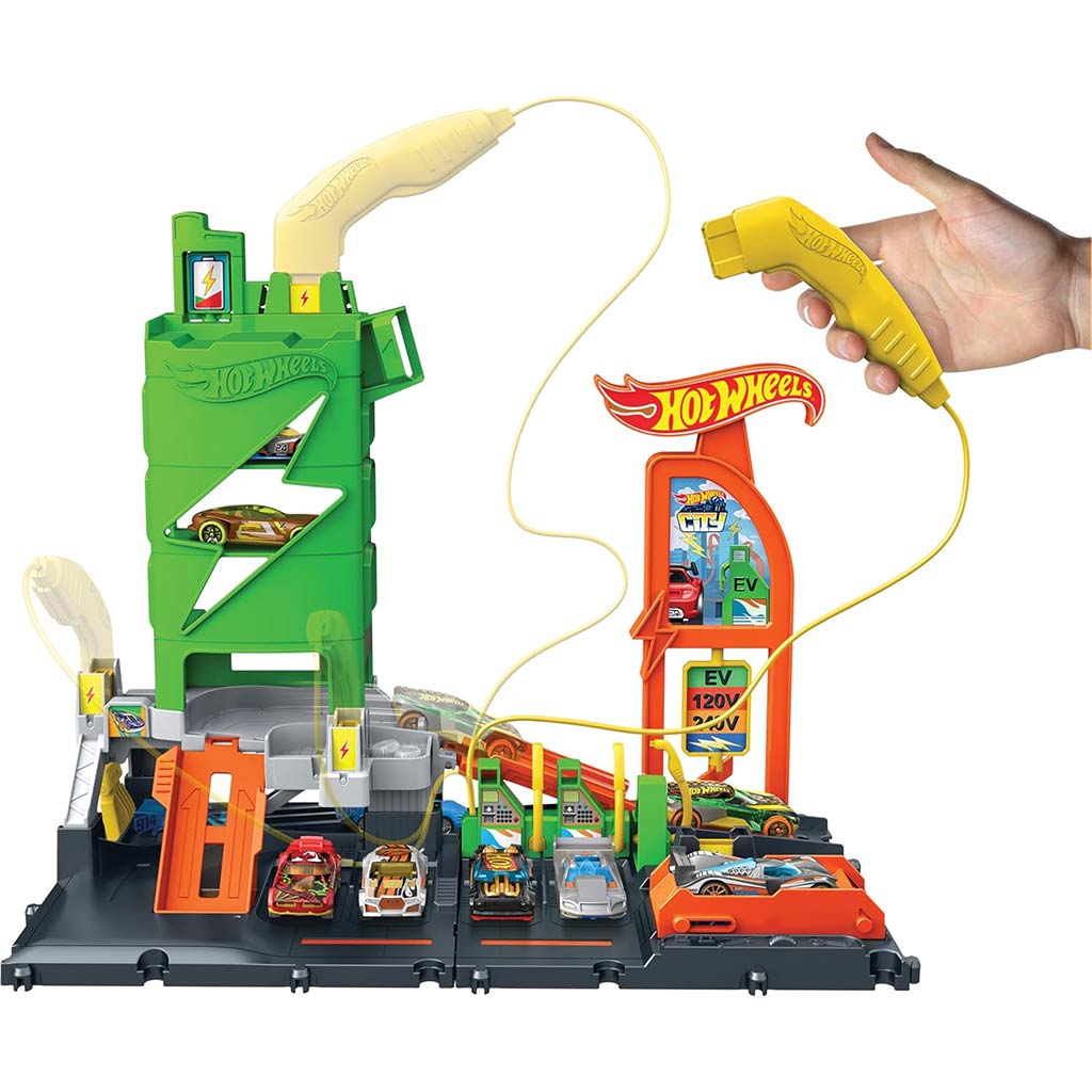 Hot Wheels: Градска зарядна станция с писта 1бр. количка - Mattel изображение 2