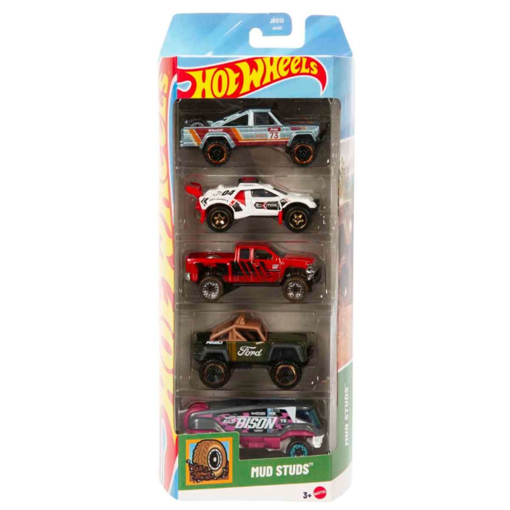 Hot Wheels: Комплект малки коли Mud Studs 5бр - Mattel изображение 1