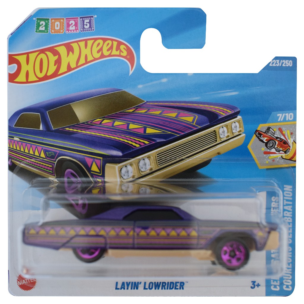 Hot Wheels: Layin' Lowrider лилаво количка 1/64 - Mattel изображение 1