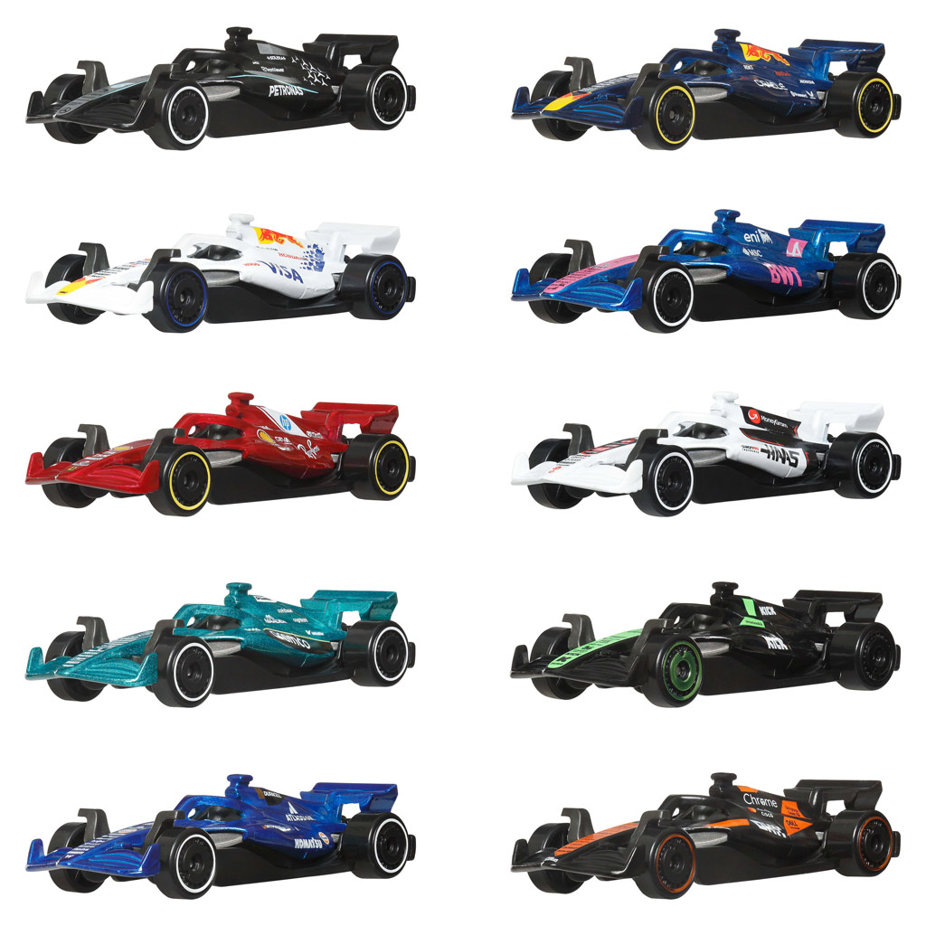 Hot Wheels Малки коли: F1 10 части комплект - Mattel изображение 2