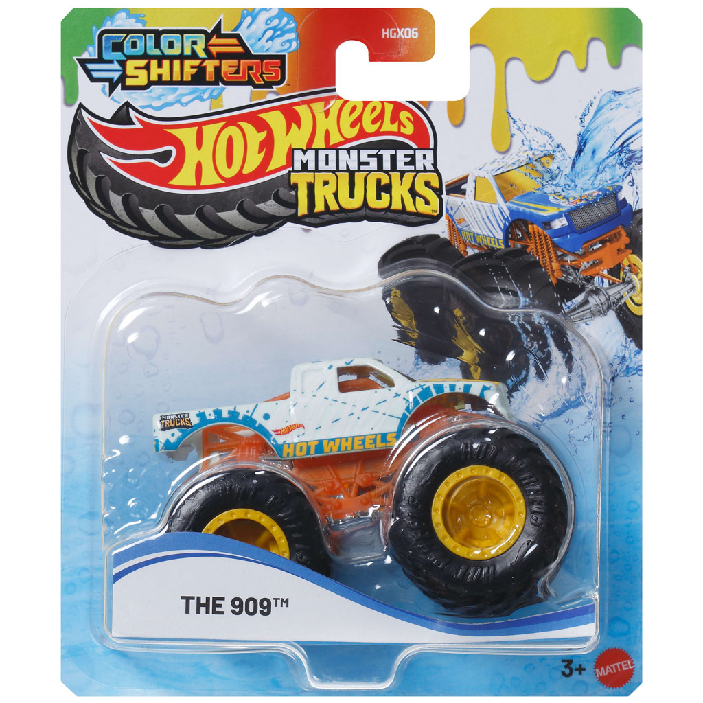 Hot Wheels Monster Truck: The 909 цветен автомобил 1/64 - Mattel изображение 1
